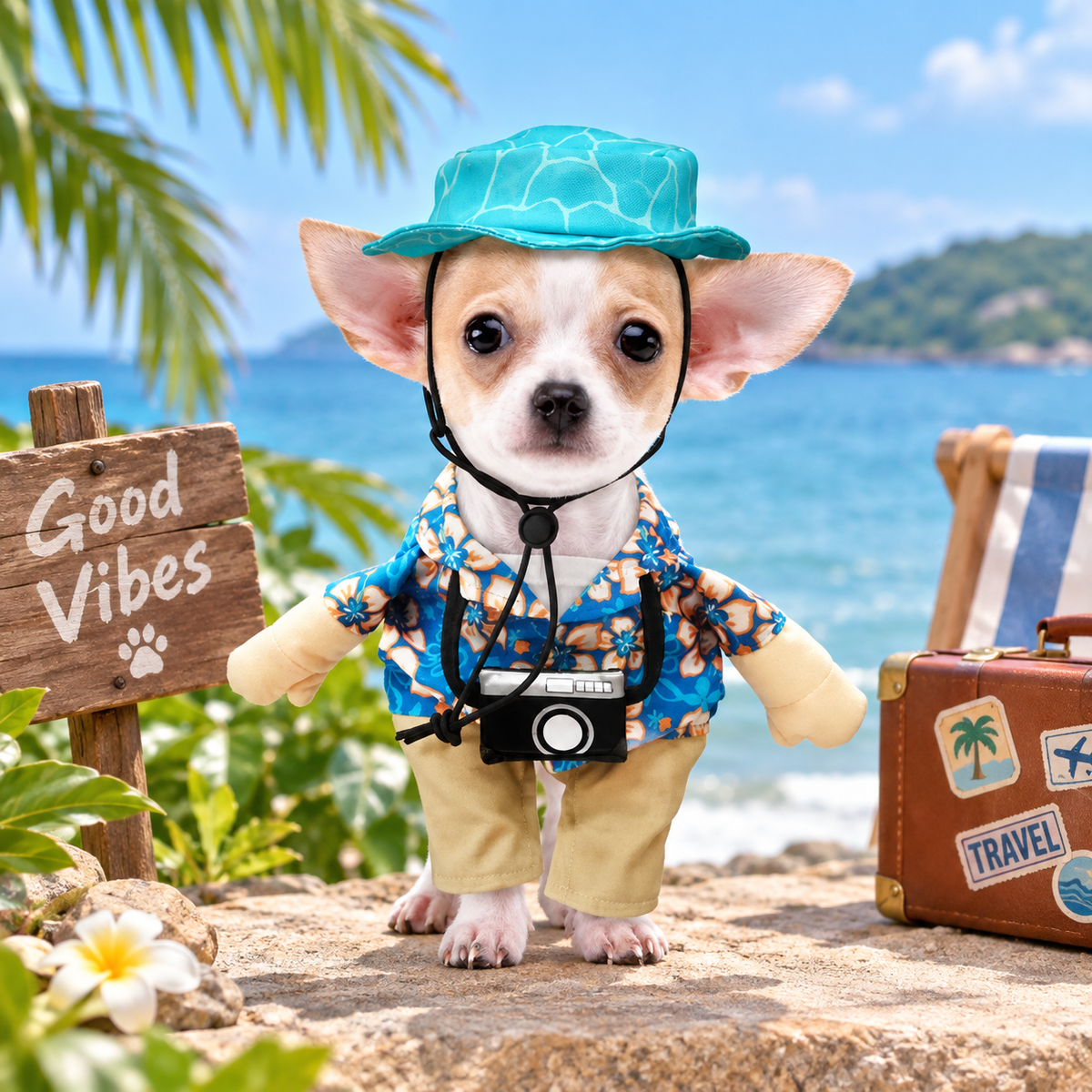 Summer Tourist Pet Costume