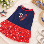 Patriotic Heart Pet Dress