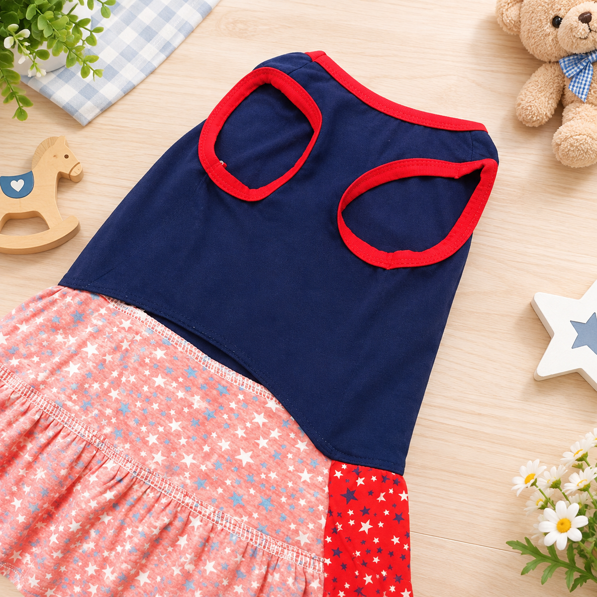 Patriotic Heart Pet Dress